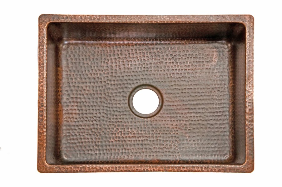 * Premier Copper Products 25-In Copper Single Basin Kitchen Sink Kitchen Sinks