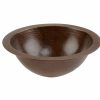 * Premier Copper Products Small Round Sink 12-In Copper Bathroom Sinks