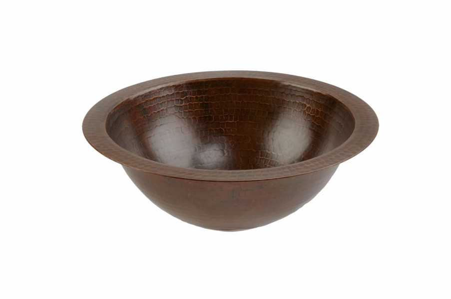 * Premier Copper Products Small Round Sink 12-In Copper Bathroom Sinks