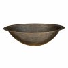 * Premier Copper Products Oval Drop-In/Undermount Bathroom Sink 19-In X 14-In Antique Brass Bathroom Sinks