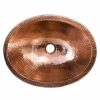 * Premier Copper Products Oval Vessel Sink 17-In X 13-In Polished Copper Bathroom Sinks