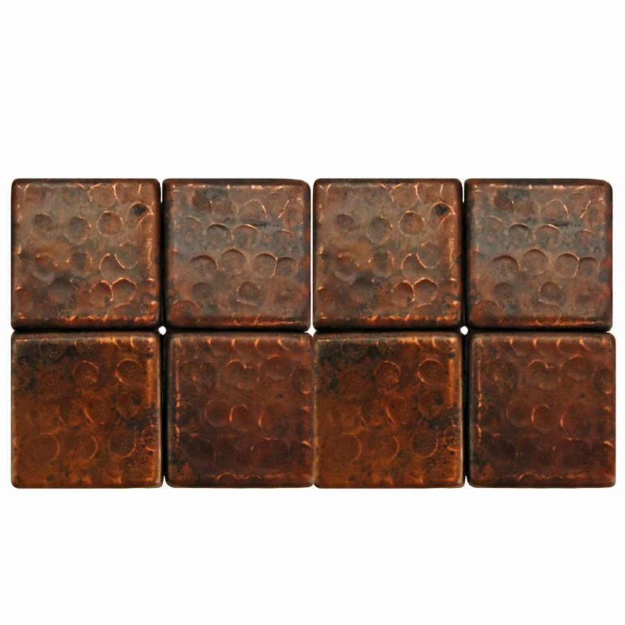 * Premier Copper Products Copper Tiles 2-In X 2-In 8 Pk Bathroom Backsplashes