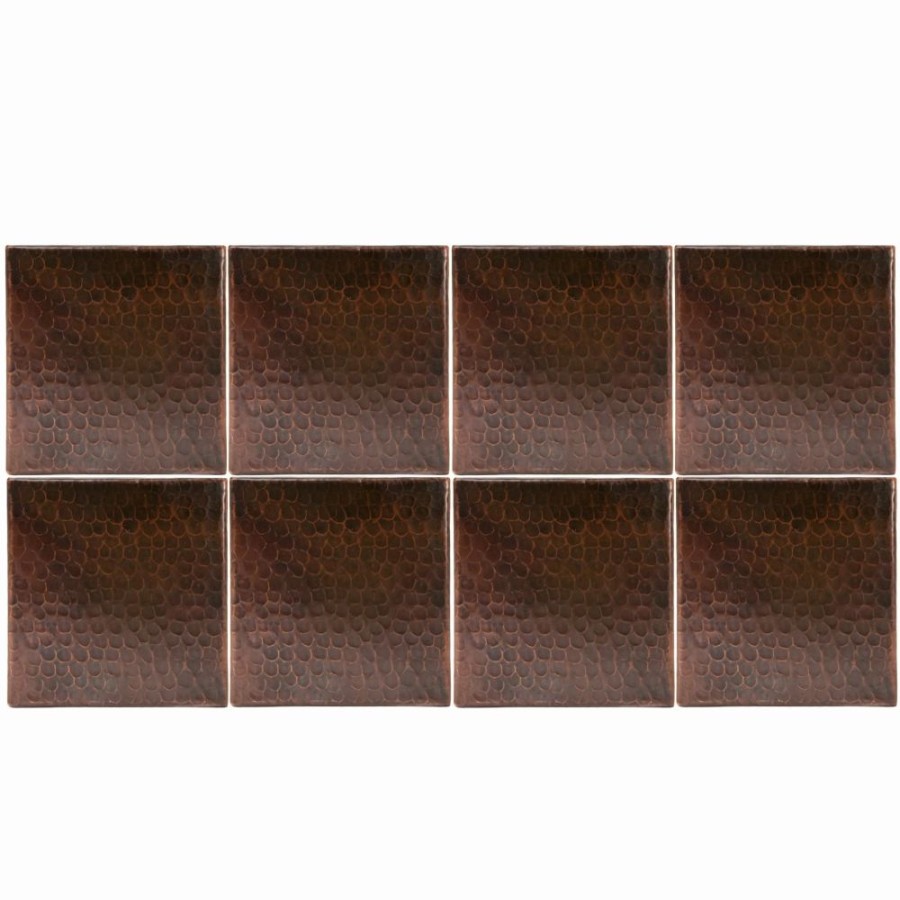 * Premier Copper Products Oil Rubbed Bronze Copper Tile 6-In X 6-In (8 Pack) Bathroom Backsplashes