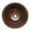 * Premier Copper Products Round Self Rimming Sink Copper Bathroom Sinks