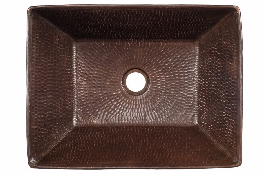 * Premier Copper Products Rectangular Copper Sink, 17-In Bathroom Sinks