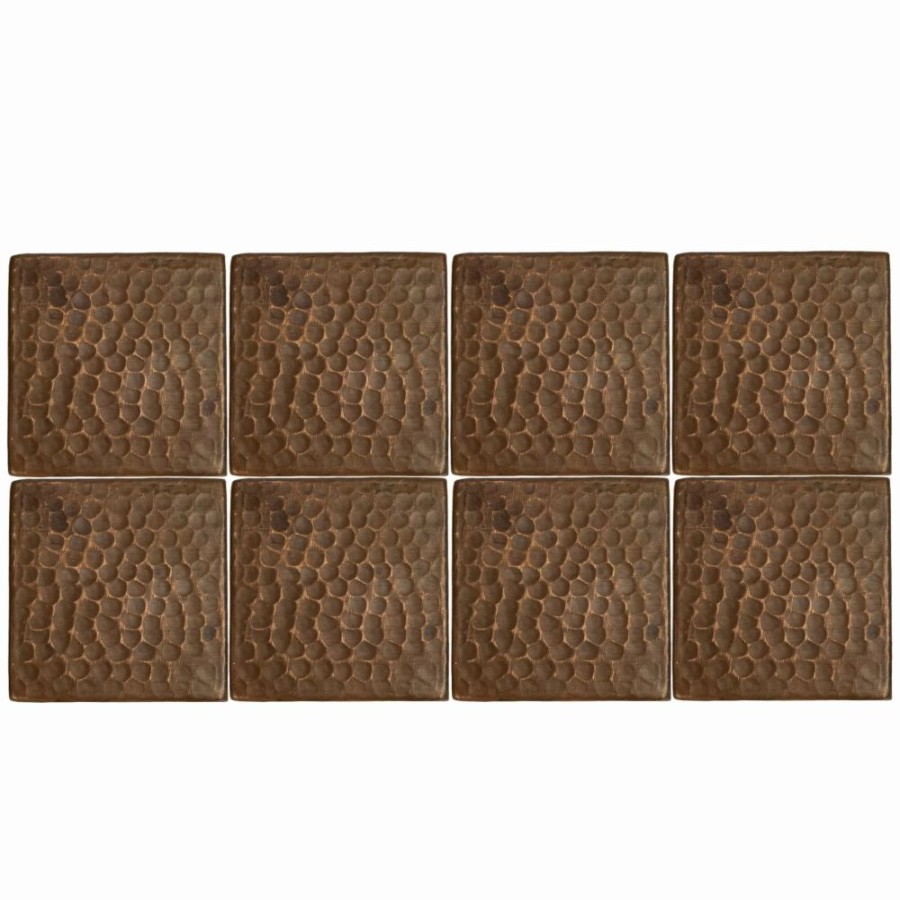 * Premier Copper Products Copper Tiles 3-In X 3-In 8 Pk Bathroom Backsplashes