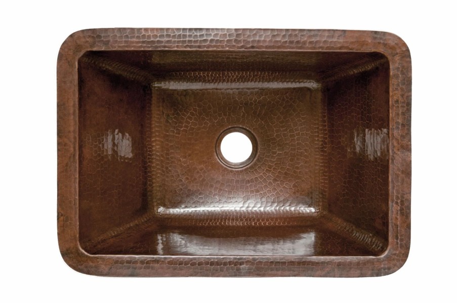 * Premier Copper Products Oil Rubbed Bronze Copper Bathroom Sink With Faucet And Drain Bathroom Sinks