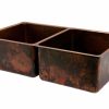 * Premier Copper Products 33-In Double Basin Kitchen Sink Kitchen Sinks