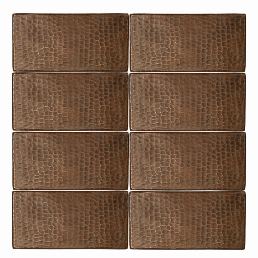 * Premier Copper Products Oil Rubbed Bronze Copper Tile 3-In X 6-In (8 Pack) Bathroom Backsplashes