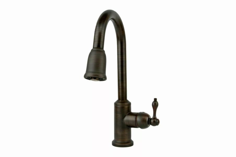 * Premier Copper Products 33-In Single Basin Sink And Pull Down Faucet Package Kitchen Sinks