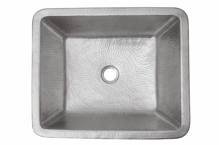 * Premier Copper Products Rectangle Vessel Sink 19-In Copper/Nickel Bathroom Sinks