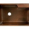 * Premier Copper Products 33-In Copper Kitchen Sink With Drain Kitchen Sinks