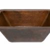 * Premier Copper Products Rectangle Bathroom Sink Copper Bathroom Sinks