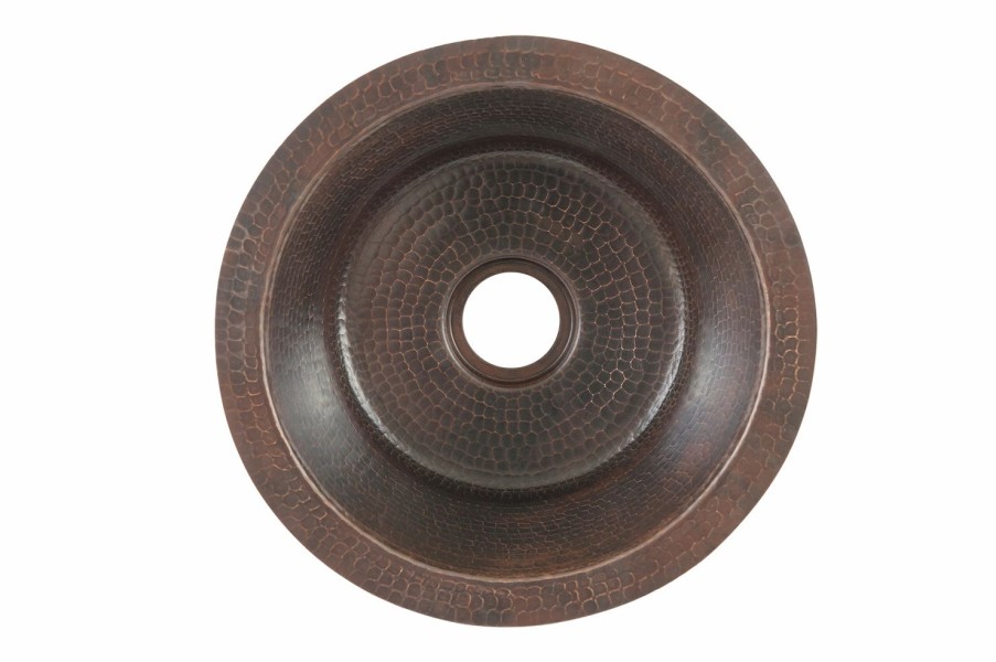 * Premier Copper Products Round Copper Sink 12-In Bar & Prep Sinks