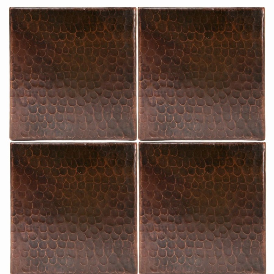 * Premier Copper Products Copper Tiles 6-In X 6-In 4 Pk Bathroom Backsplashes