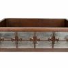 * Premier Copper Products 33-In Copper Apron Fleur De Lis Sink Kitchen Sinks