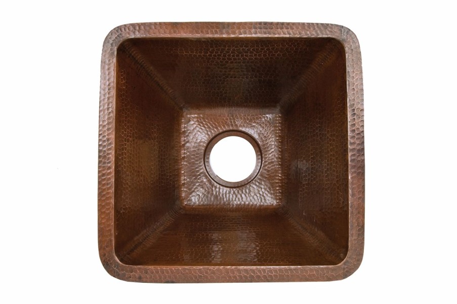 * Premier Copper Products 17-In Copper Square Sink Bar & Prep Sinks