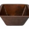 * Premier Copper Products 15-In Copper Square Sink Bar & Prep Sinks