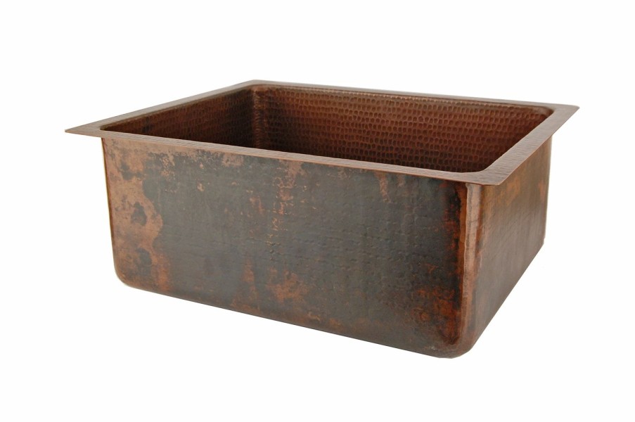 * Premier Copper Products Premier Copper Rectangle Sink 20-In Copper Bar & Prep Sinks