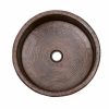 * Premier Copper Products Round Vessel Tub Sink Hammered Copper 15-In Bathroom Sinks