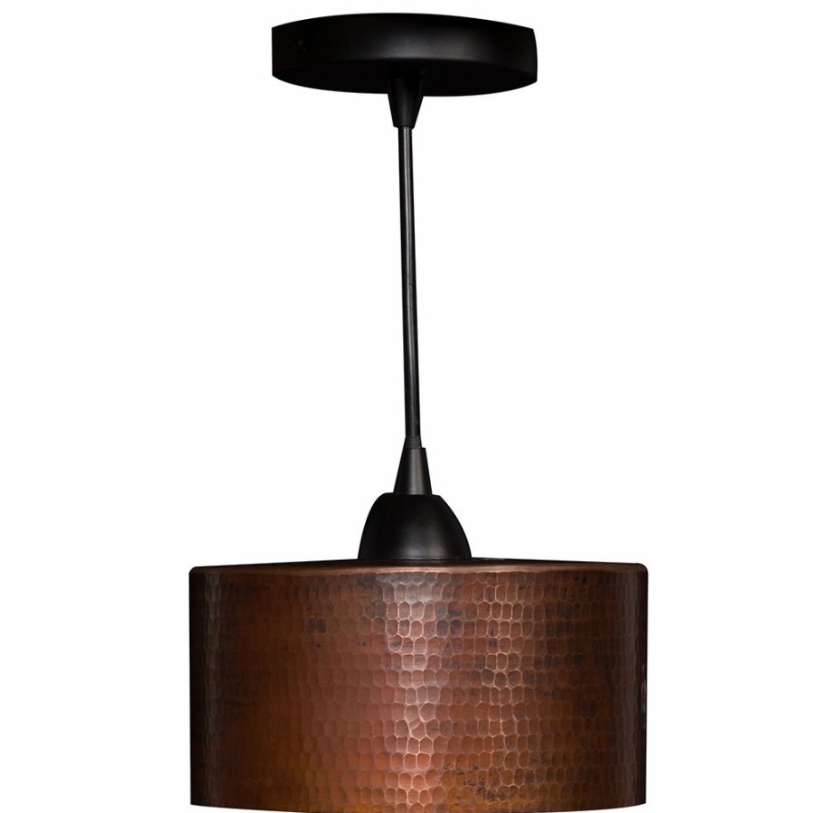 * Premier Copper Products Oil Rubbed Bronze Rustic Cylinder Medium (10 To 22-In) Pendant Light Lighting & Ceiling Fans