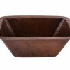 * Premier Copper Products Rectangular Copper Sink With Faucet And Drain 17-In Bar & Prep Sinks