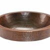 * Premier Copper Products Oval Skirted Sink With Faucet And Drain Cooper Bathroom Sinks