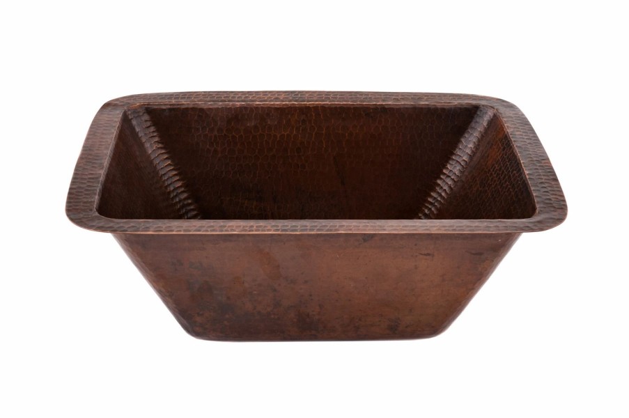 * Premier Copper Products Rectangular Copper Sink With Faucet And Drain 17-In Bar & Prep Sinks