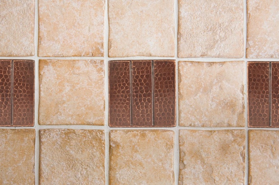 * Premier Copper Products Copper Tiles 4-In X 4-In 4 Pk Bathroom Backsplashes