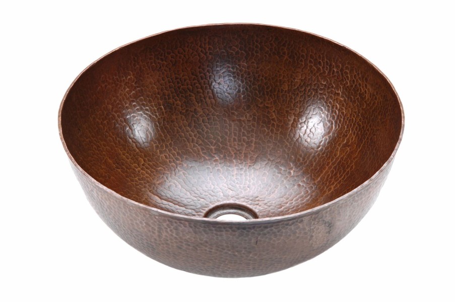 * Premier Copper Products Copper Oil Rubbed Bronze Medium Round Vessel Sink Bathroom Sinks