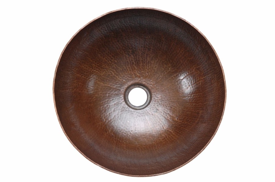 * Premier Copper Products Copper Oil Rubbed Bronze Medium Round Vessel Sink Bathroom Sinks