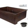 * Premier Copper Products Copper Kitchen Sink With Drain 33-In Kitchen Sinks