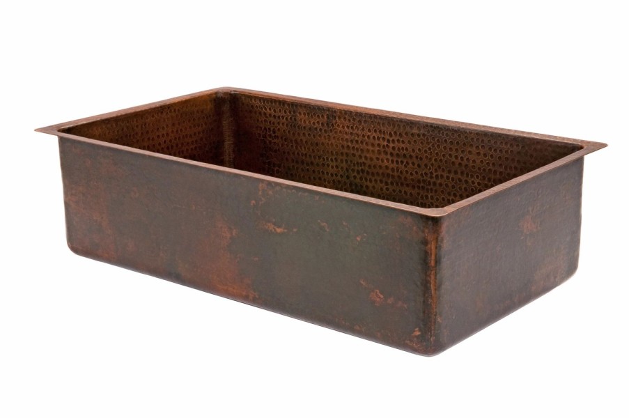 * Premier Copper Products 33-In Copper Single Basin Sink Kitchen Sinks