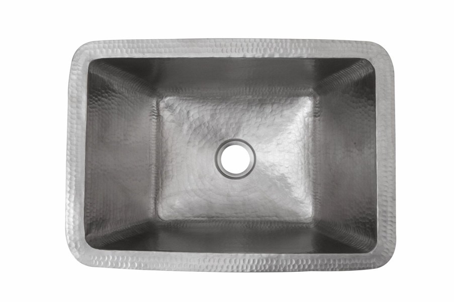 * Premier Copper Products Rectangle Copper Bathroom Sink Copper/Nickel Bathroom Sinks