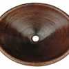 * Premier Copper Products Oval Sink With Faucet And Drain Bathroom Sinks